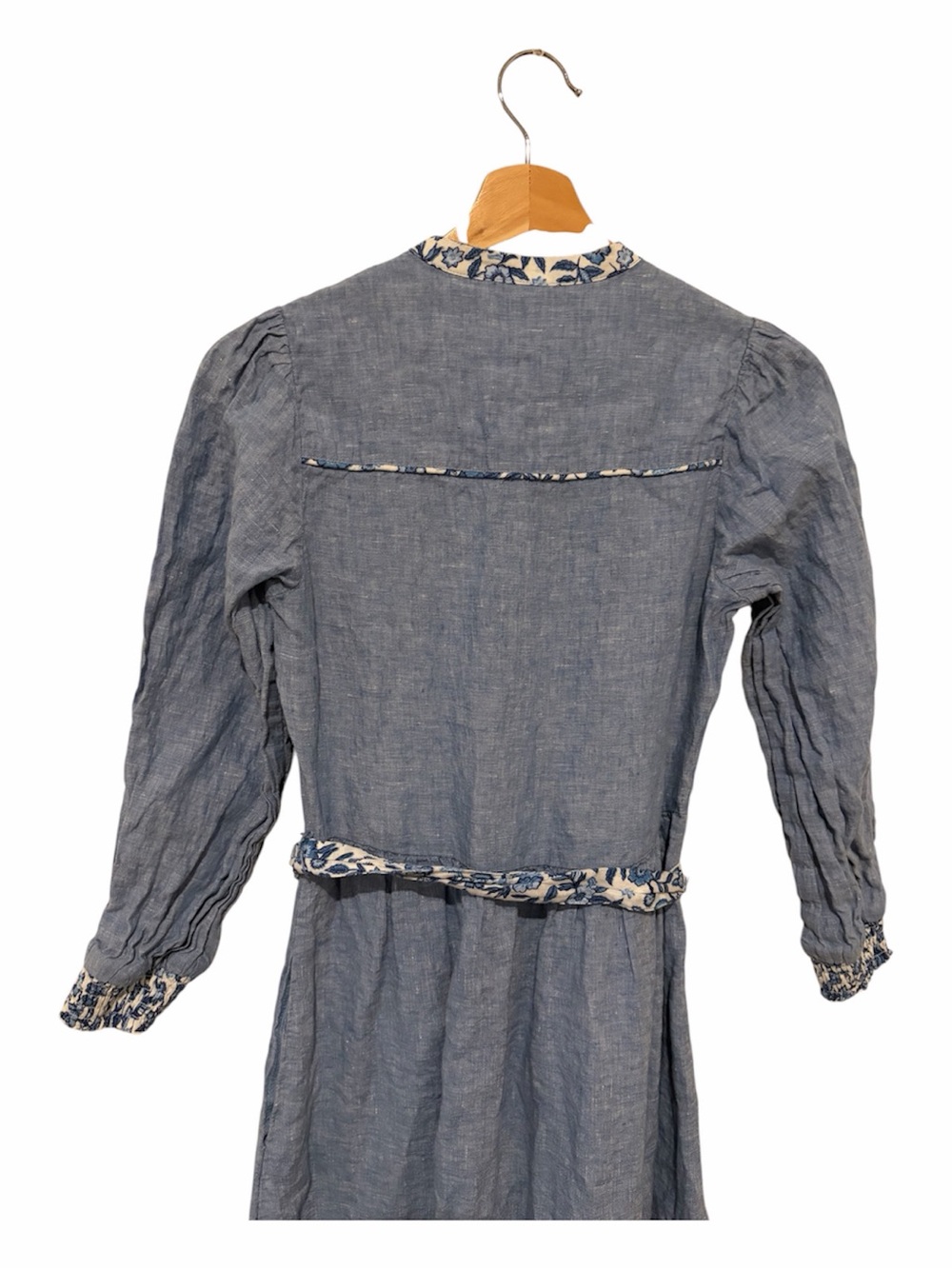 Boden Light Blue Floral-Trim Midi Dress - Picture 9 of 13